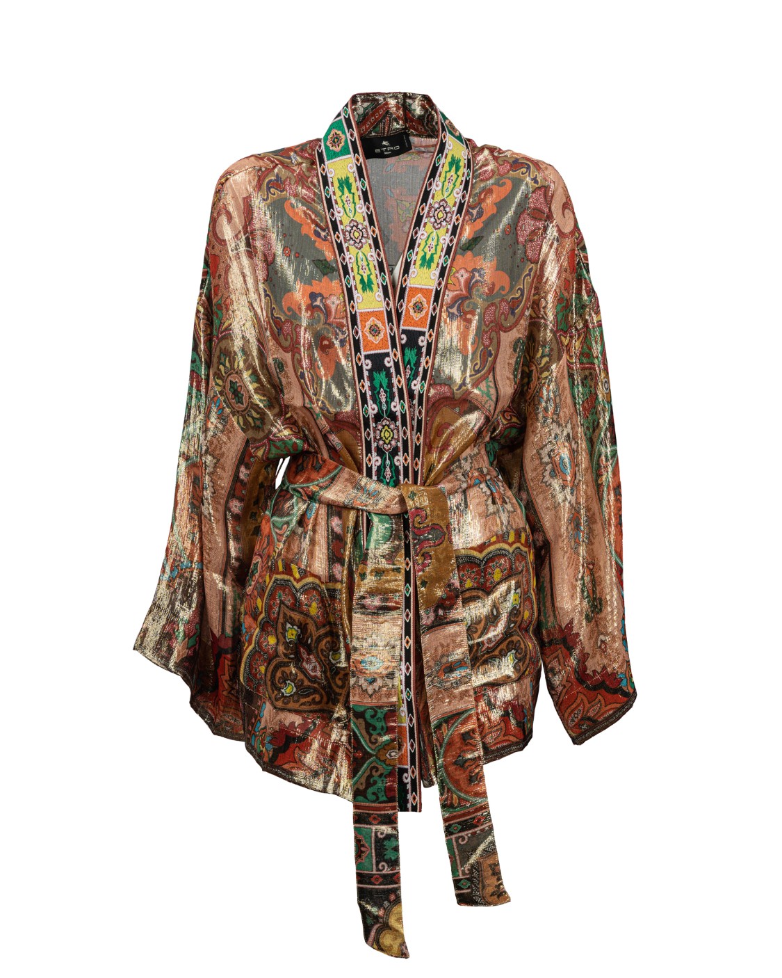 shop ETRO Saldi Giacca: Etro giacca kimono in seta.
Maniche lunghe.
Cintura in vita removibile.
Decorata con motivi floreali.
Multicolore.
Vestibilità regolare.
Composizione: 67% seta 33% fibra metallizzata.
Made in Italy.. 16102 5620-8000 number 515308